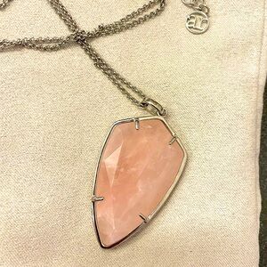 Rhodonite Camden Silver Necklace 30 inch